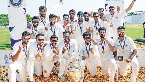 The triumphant Jammu and Kashmir team is all smiles