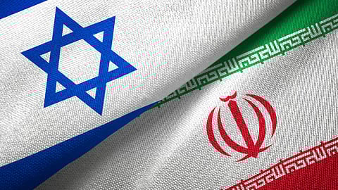 Israel and Iran flag