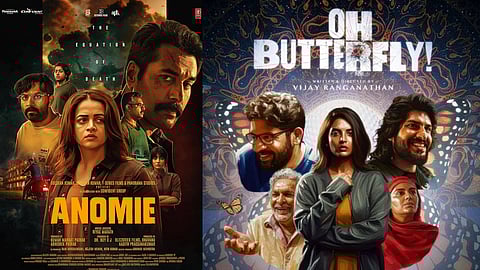 Posters from the film Anomie and Oh Butterfly 