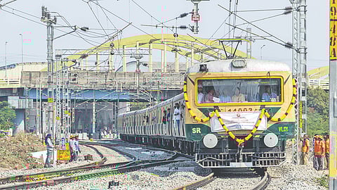 Commission of Railway Safety officials oversee speed trial on 5-km corridor connecting Velachery and St Thomas Mount