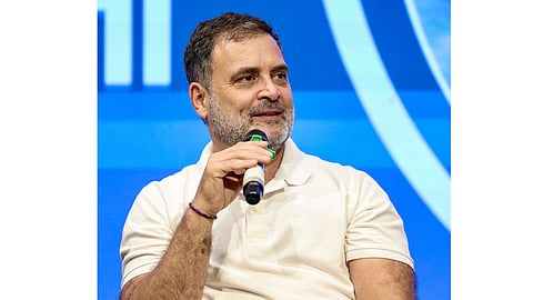 Leader of Opposition in the Lok Sabha Rahul Gandhi during an interaction with students at Marian College, Kuttikkanam, in Idukki district, Kerala 