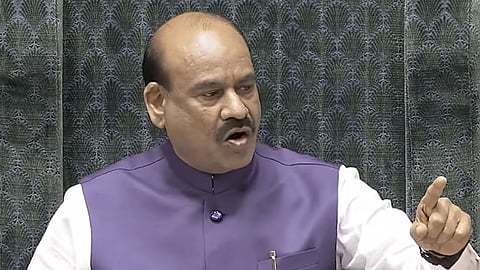 Lok Sabha Speaker Om Birla conducts proceedings in the House during the second part of Budget session of Parliament, in New Delhi