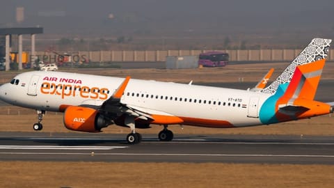 Image of a Air India Express flight used for representative purpose