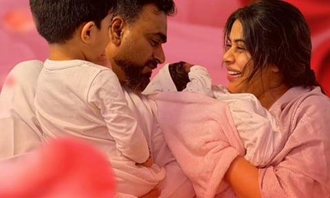 Actress Poorna blessed with a baby girl
