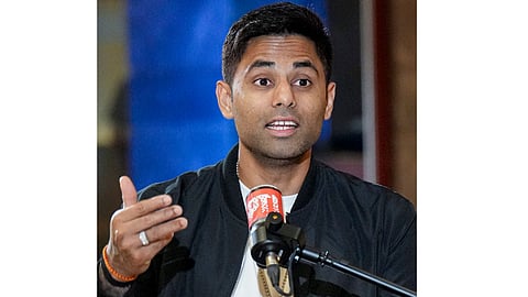 ICC Men's T20 World Cup-winning India captain Suryakumar Yadav speaks during an interview with PTI, in New Delhi, Sunday, March 15, 2026 