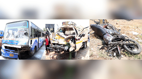 8 including two kids killed as TNSTC bus jumps median, rams vehicles on Salem NH