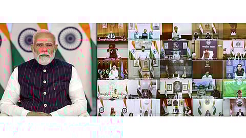 Prime Minister Narendra Modi chairs a virtual meeting with CMs, on West Asia; reviewing preparedness, plans.
