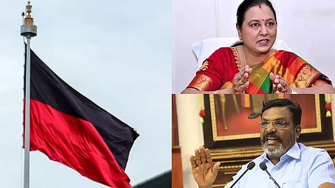 [R (top) Premalatha Vijayakanth - (bottom) Thol Thirumavalavan]