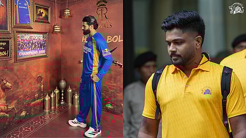 CSK's Sanju Samson and RR's Ravindra Jadeja