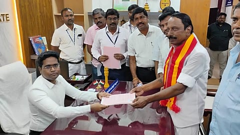 KA Sengottaiyan files his nomination to contest the upcoming Assembly polls