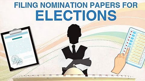 Representative image of nomination papers for elections