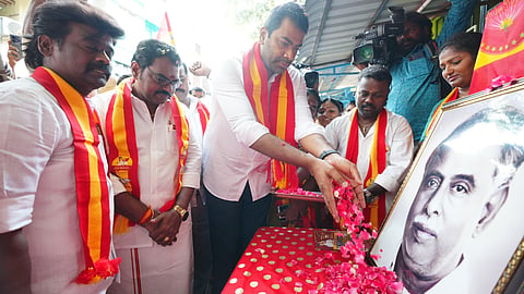 TVK Adhav arjuna campaign at villivakkam