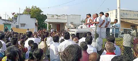 Senthilbalaji campaigns for party candidate Asi M Thyagarajan in Karur on Tuesday