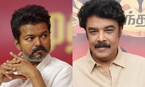 (L_R) Actor and TVK founder Vijay, film maker Sundar C