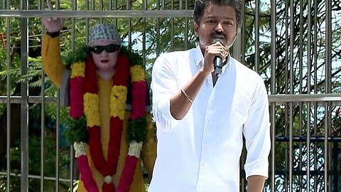 TVK chief Vijay in Tiruchy East