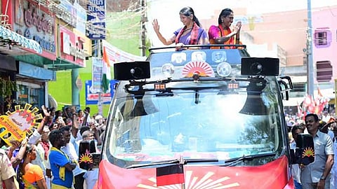 DMK MP Kanimozhi Karunanidhi in Sivaganga district