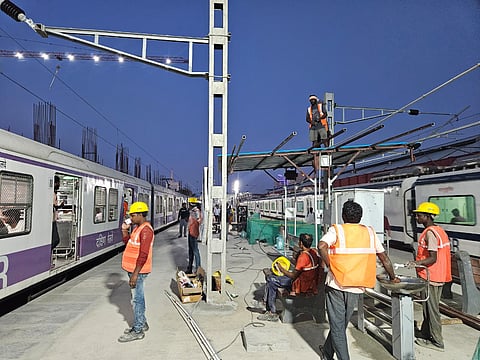 Work at Egmore Station.