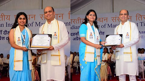 Indian Institute of Management Tiruchy graduates at the convocation ceremony.