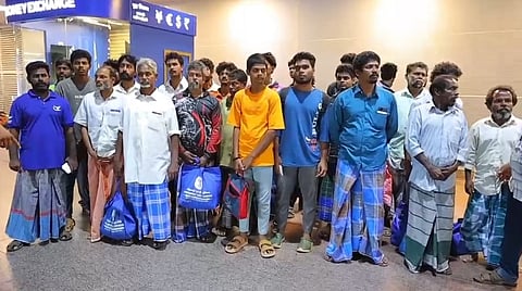 Thirty fishermen from Tamil Nadu and Puducherry, who were arrested by the Sri Lankan Navy returned to India 