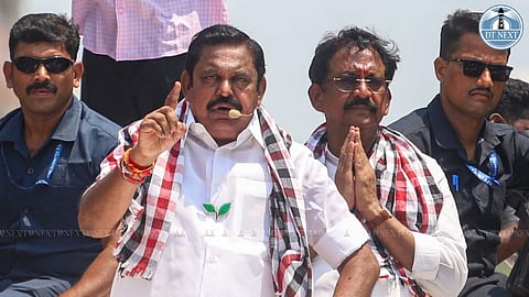 AIADMK chief Edappadi K Palaniswami addressing a poll campaign