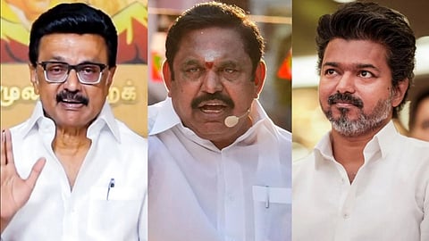 Star contenders MK Stalin, Edappadi Palaniswami and Vijay Joseph 