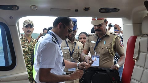 Election flying squad inspects helicopter of BJP leader Annamalai