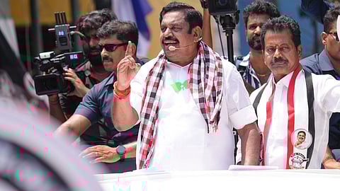 AIADMK general secretary during a political rally in Tamil Nadu 