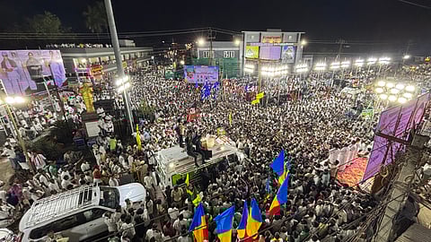 AIADMK general secretary Edappadi Palaniswami at the party's campaign in Tiruvarur on Sunday
