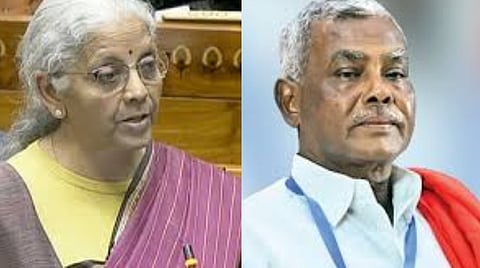 L-R: Nirmala Sitharaman and P Shanmugam 