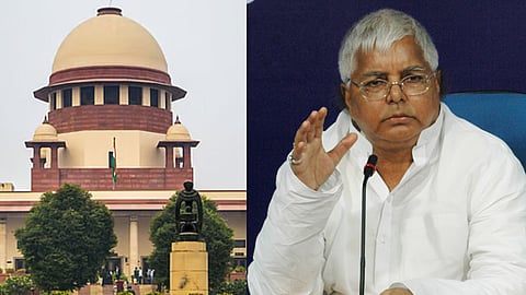 (L) Supreme Court, (R) Lalu Prasad Yadav