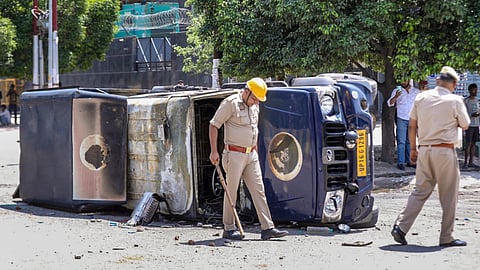 Workers' protest in Noida