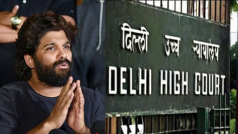 (L) Telugu actor Allu Arjun, (R) Delhi High Court 