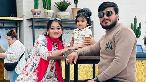 Mohammadmiya Sethwala, his wife and toddler daughter