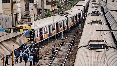 A coach of an empty local train derailed near Dombivli station in Maharashtra's Thane district