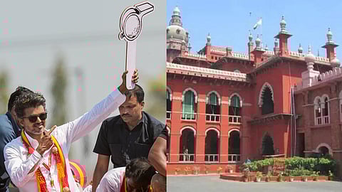 Tamilaga Vettri Kazhagam (TVK) chief and candidate from the Tiruchirappalli East constituency, Vijay, holds a roadshow ahead of the Tamil Nadu Assembly elections, at Panchetti in Tiruvallur, Monday, April 20, 2026; Madras High Court 