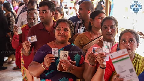 People braved the heat to cast their votes in Chennai