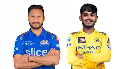 (L) Akash Madhwal, (R) Ayush Mhatre