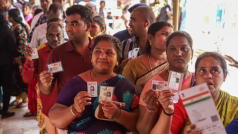 Voters at Polling station