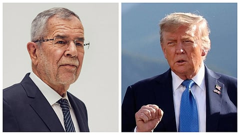 (L) Alexander Van der Bellen, (R) Donald Trump