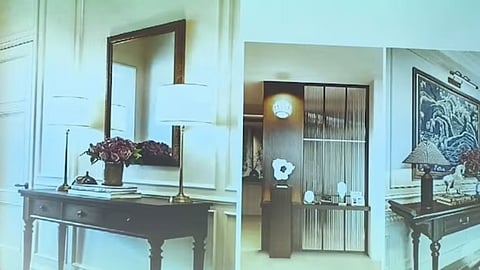 BJP leader Parvesh Varma shared visuals of what he claimed were from AAP chief Arvind Kejriwal’s new residence. (Screengrab)