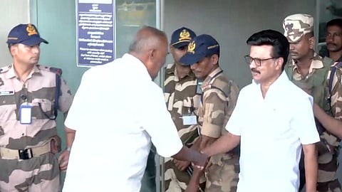 Chief Minister MK Stalin at Madurai airport