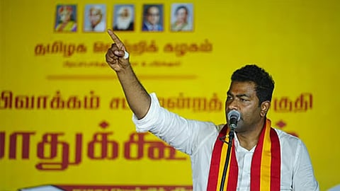 Tamilaga Vettri Kazhagam (TVK) general secretary for election campaign management Aadhav Arjuna 