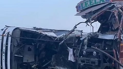 Lorry hits government bus