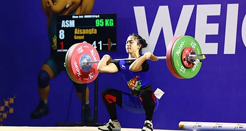 Young Indian weightlifter Aisangfa Gogoi