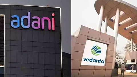 (L) Adani group (R) Vedanta