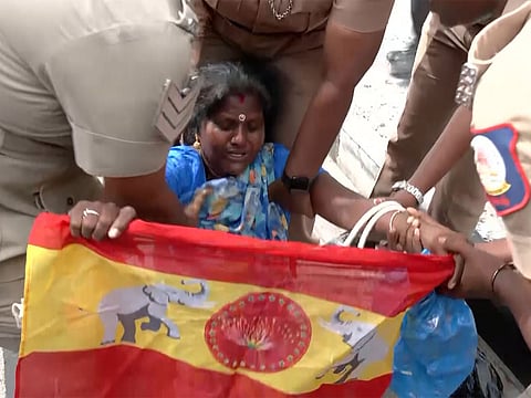 Police on Friday detained several Tamilaga Vettri Kazhagam (TVK) supporters who staged a protest outside Raj Bhavan in Chennai, demanding that Tamil Nadu Governor Rajendra Vishwanath Arlekar invite party chief Vijay to form the government after the party emerged as the single-largest in the recently concluded Assembly elections. 