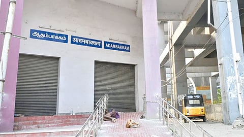 Adambakkam MRTS station on western end of southern arm
of Inner Ring Road remains shut