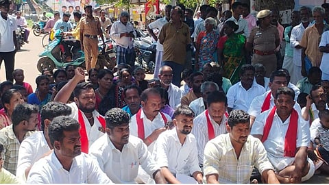 Protest by the victim's family