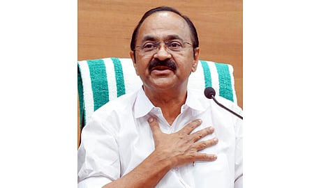 Kerala Chief Minister VD Satheesan addresses a press conference after a cabinet meeting, in Thiruvananthapuram, Wednesday, May 20, 2026 