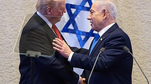 President Donald Trump and Israel's Prime Minister Benjamin Netanyahu